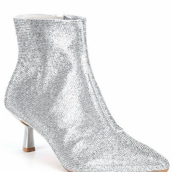 Alex Marie Gamina Rhinestone Embellished Kitten Heel Booties - Picture 1 of 5